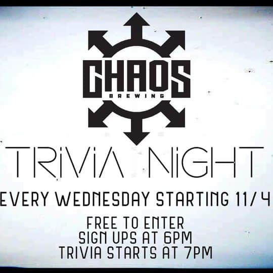 First trivia of the new year! Tonight starting at 7pm.