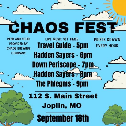 ChaosFest is this Saturday! We’ll have great music for you all night long. Make