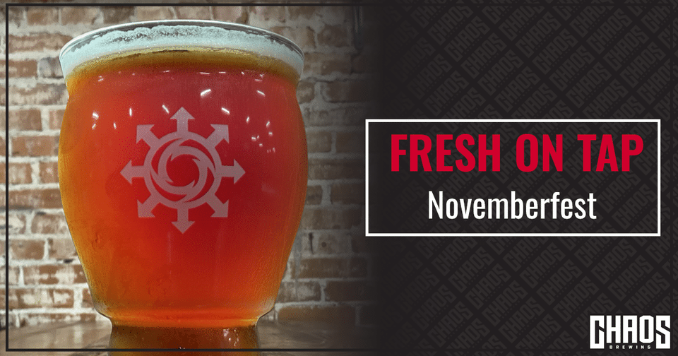 Our Octoberfest beer is on tap! It’s a Märzen. We call it Novemberfest.