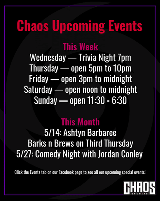 Chaos Brewing News