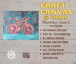 Feeling artistic? Join us tonight for Craft + Canvas in the taproom!